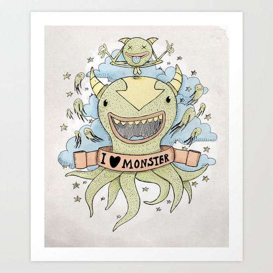 I love monster Art Print