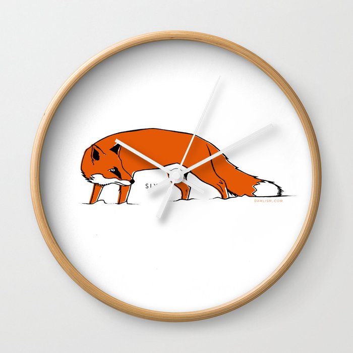 Sly Fox Wall Clock