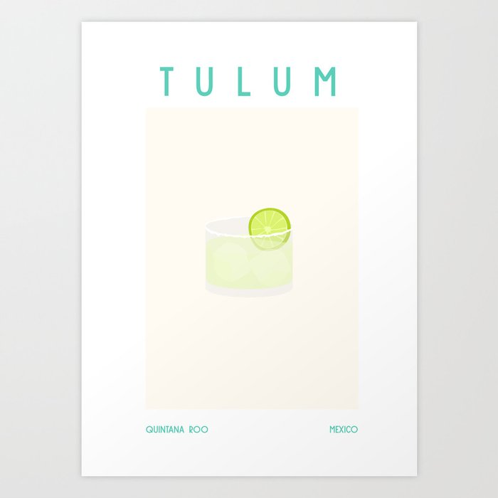 Tulum Margarita Art Print Art Print