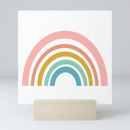 Simple Happy Rainbow Art Mini Art Print