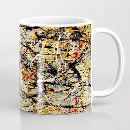 Jackson Pollock (American, 1912-1956) - Title: Number 20 - Date: 1949 - Style: Action painting - Period: Drip period - Genre: Abstract Expressionism - Medium: Enamel Paint on canvas - Digitally Enhanced Version (2000 dpi) - Coffee Mug | Pollock, Pollocknumber20, Jacksonpollock20, Jacksonpollock, Enamelpaint, Expressionism, Number201949, Expressionist, Abstract, Splattercolorful 