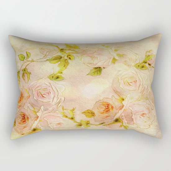 Pink Rose Fantasy Rectangular Pillow