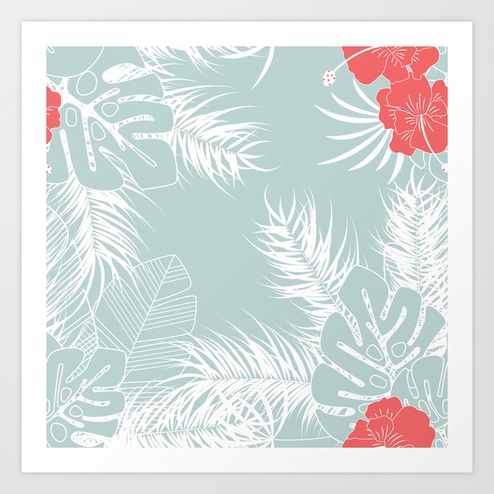 Tropical pattern 041 Art Print