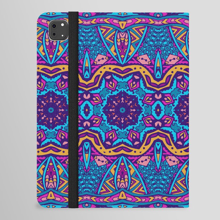 Ethnic Textile Print Seamless Pattern iPad Folio Case