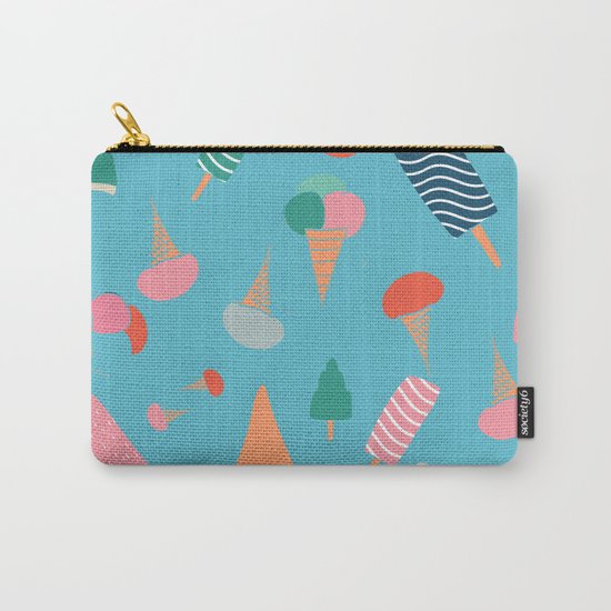 Ice Cream Blue Carry-All Pouch