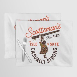 Scottsman's Fine Ales: Isle Of Skye, Scotland Travel Art Placemat