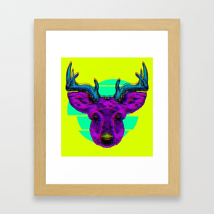 Future Deer Framed Art Print