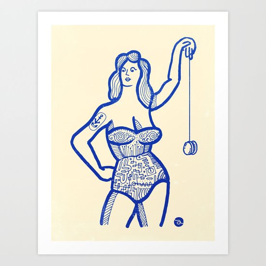 Yo-Yo Girl Art Print