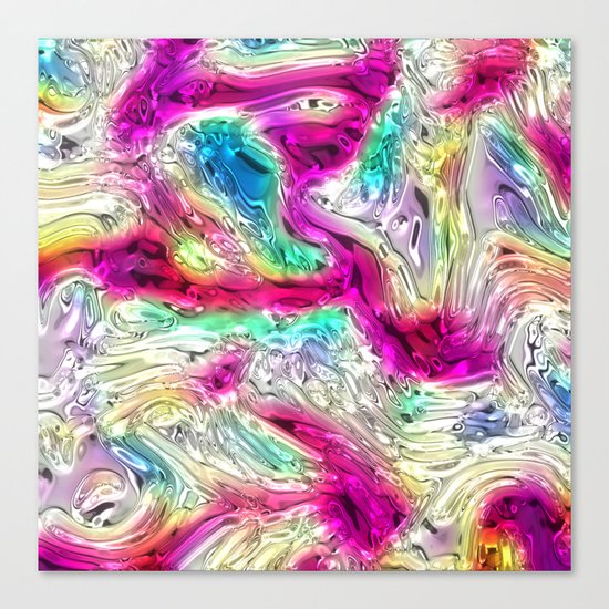 Abstract Pearlescent Rainbow Canvas Print