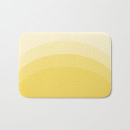 Four Shades of Yellow Curved Bath Mat