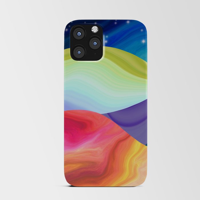 Starry Night Abstract Landscape iPhone Card Case