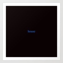 House of Leaves black house. Art Print