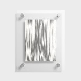 Black and White Vertical Rust Stripes Floating Acrylic Print