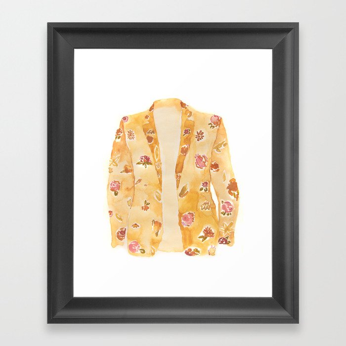 Floral Blazer Framed Art Print