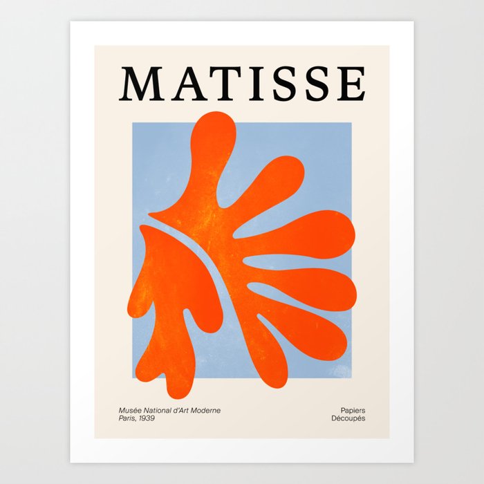 Red Coral Leaf: Matisse Paper Cutouts II Art Print