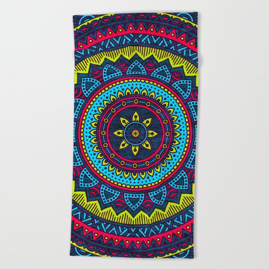 Hippie Mandala 24 Beach Towel