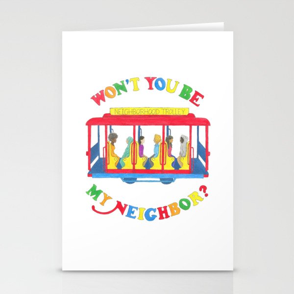 Mister Rogers Neighborhood Trolley Stationery Cards