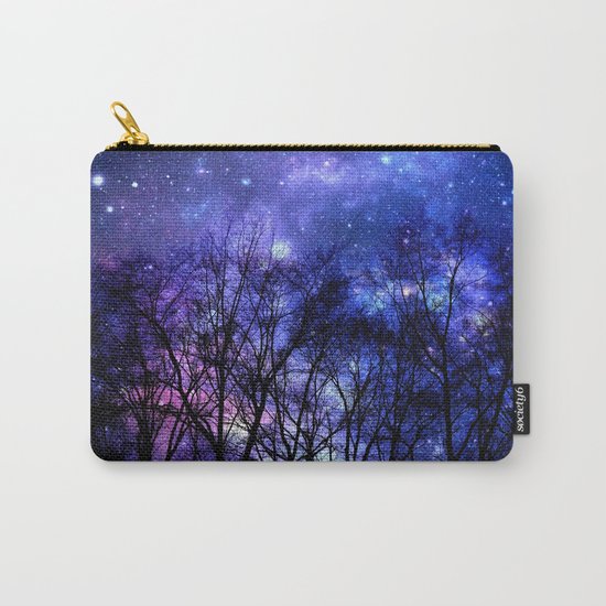 Black Trees purple blue SPACE Carry-All Pouch