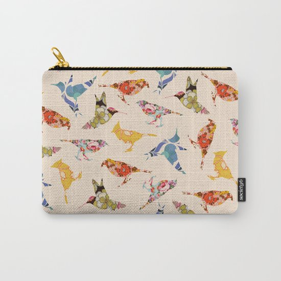 Vintage Wallpaper Birds Carry-All Pouch