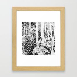 Swans Into the Woods Framed Art Print