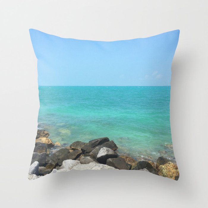 Key West Seascape Throw Pillow