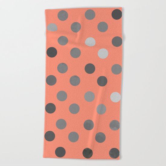 Polka Proton Pink Beach Towel