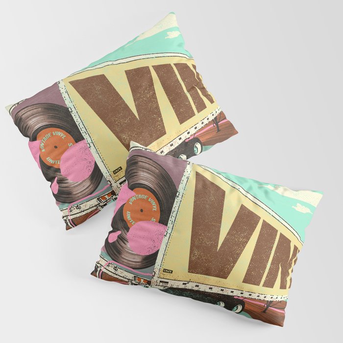 VINTAGE VINYL Pillow Sham