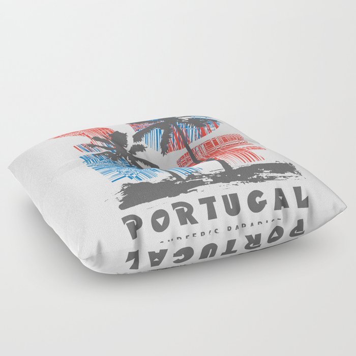 Portugal surf paradise Floor Pillow