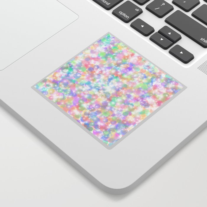 rainbow bubbles of light sticker by katherinefriesen society6
