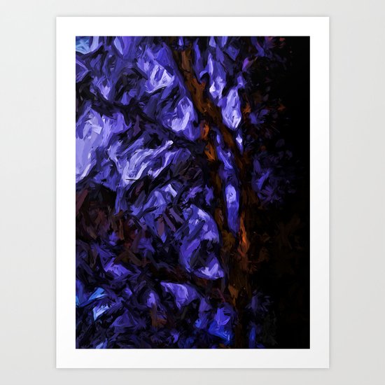 Brown Branches with some Lavender Art Print