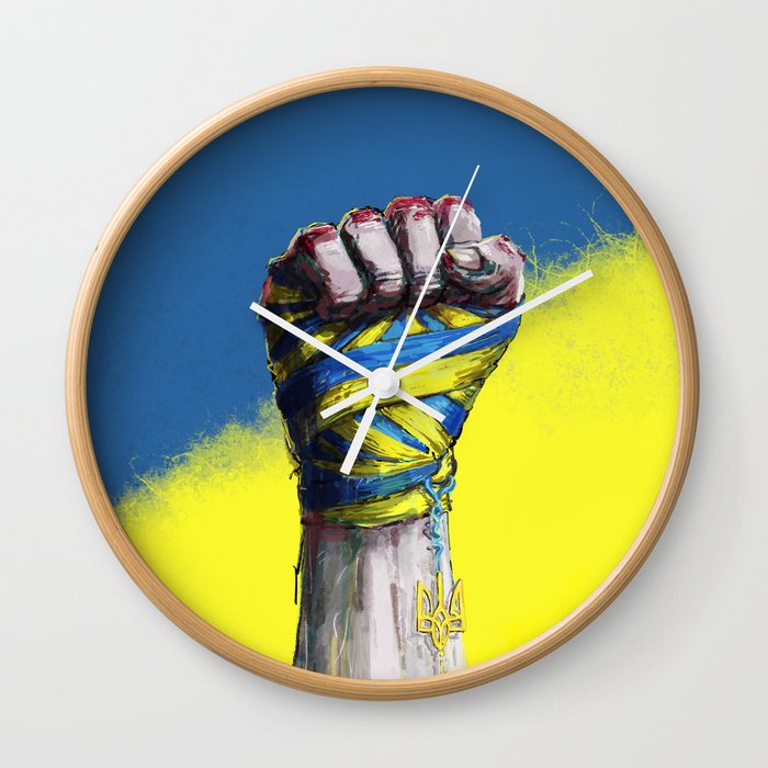 Stand with Ukraine Wall Clock
