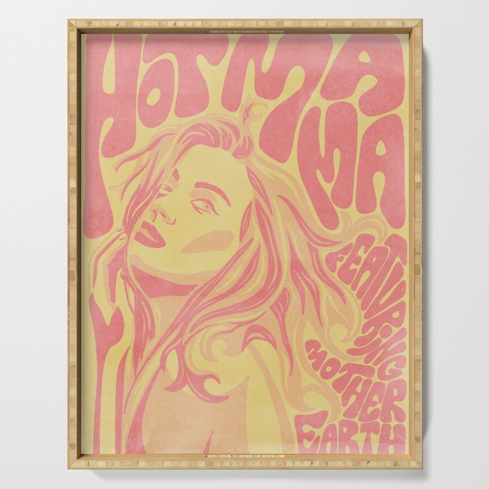 Hot Mama Vintage Band Poster - Red Edition Serving Tray