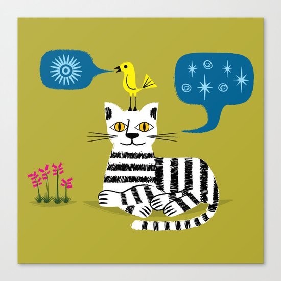 The Conversation Canvas Print