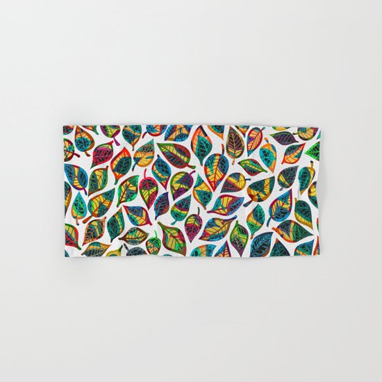Multicolor Leaf Pattern 2 Hand & Bath Towel