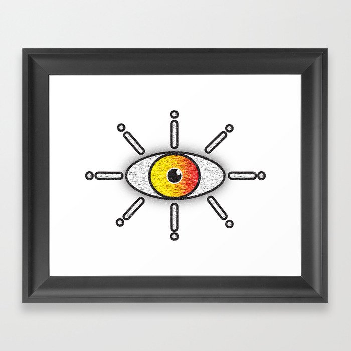 Eye of God - Orange Framed Art Print