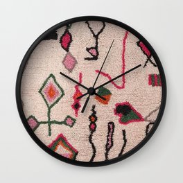 Heritage Oriental Moroccan Berber Design Rug Wall Clock