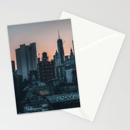 New York City Manhattan skyline Stationery Card