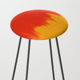 Red and Orange Smear Counter Stool