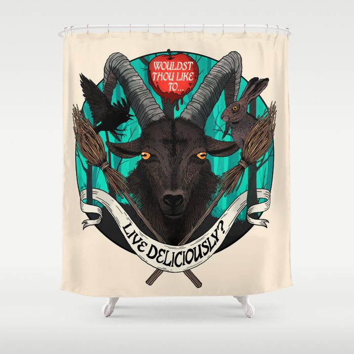 Black Phillip The Witch Shower Curtain By Peterahern Society6 Black Phillip The Witch Shower Curtain