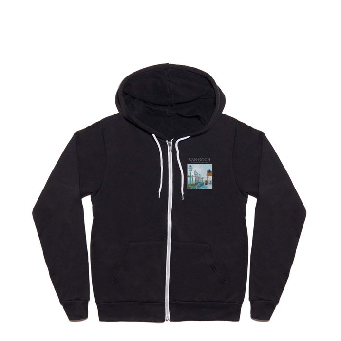 Van Gogh - Terrace and Observation Deck at the Moulin Full Zip Hoodie