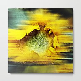 Sunflower Abstract Metal Print | Digital Manipulation, Fineartflower, Popartsunf, Popartmodern, Abstractsunflower, Contemporaryart, Yellowsunflower, Popart, Abstractflower, Abstractart 