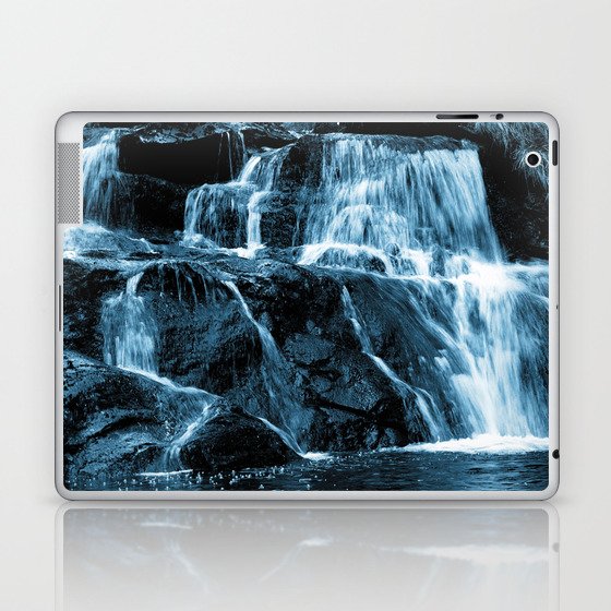 Scottish Highlands Waterfall in Tundra and Marmalade  Laptop & iPad Skin