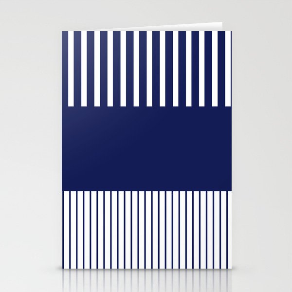Colour Pop Stripes - Blue and White Stationery Cards