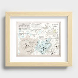 NYS Adirondack 46er Atlas Inspired area map Recessed Framed Print