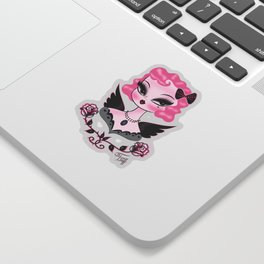 Pink Hair Angel Dolly Sticker