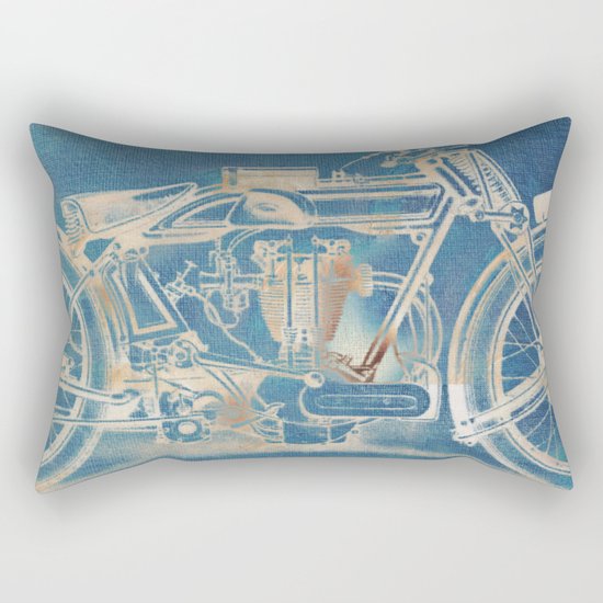 Ghost Motorbike Rectangular Pillow