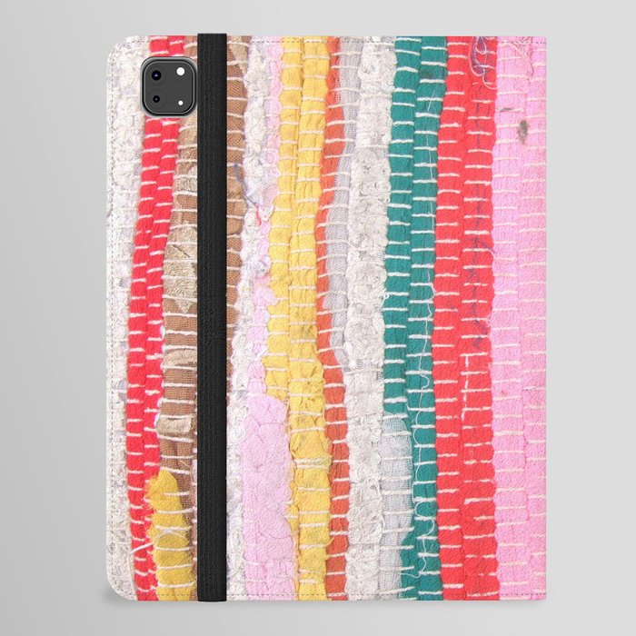 Ethnic stitch textile in multiple colours. iPad Folio Case