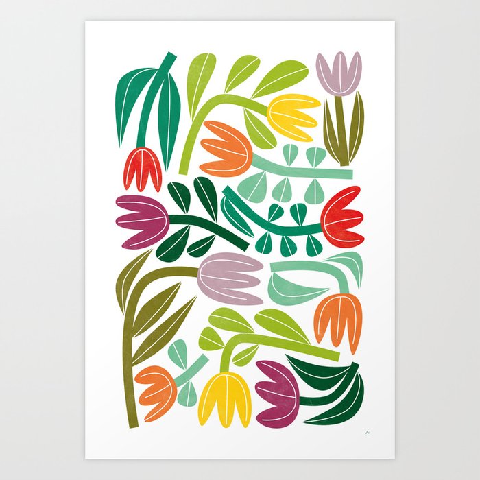 Colorful flowers Art Print