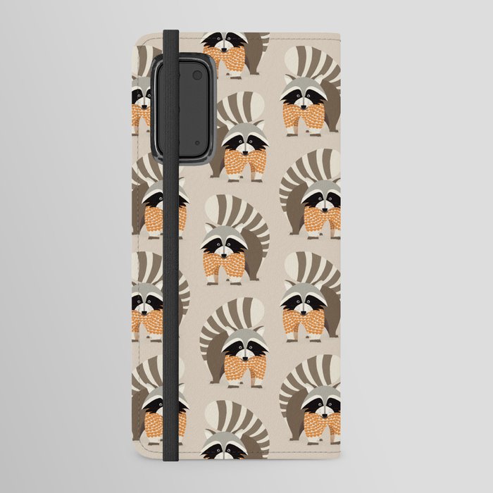Whimsical Raccoon Android Wallet Case