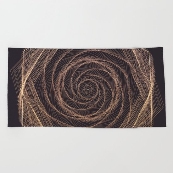 Geometric Rose Beach Towel